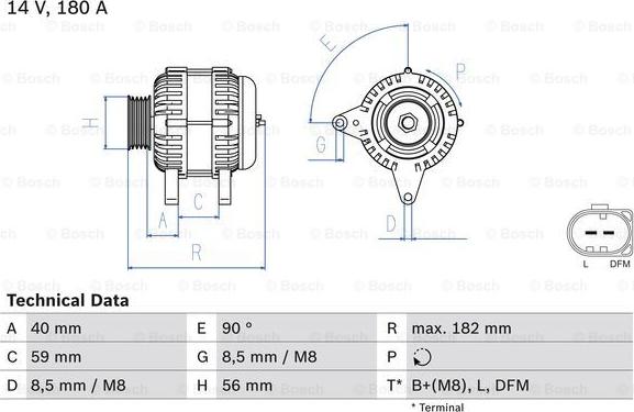 BOSCH 0 986 045 340 - Kintamosios srovės generatorius autoreka.lt