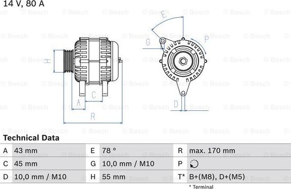 BOSCH 0 986 042 081 - Kintamosios srovės generatorius autoreka.lt