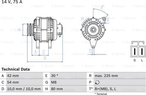 BOSCH 0 986 042 291 - Kintamosios srovės generatorius autoreka.lt