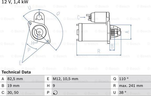 BOSCH 0 986 016 890 - Starteris autoreka.lt