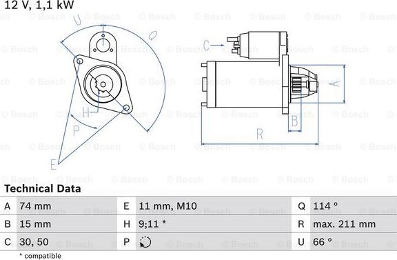 BOSCH 0 986 018 480 - Starteris autoreka.lt