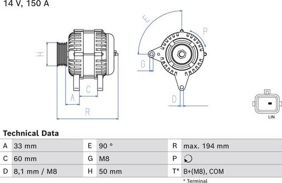 BOSCH 0 986 084 690 - Kintamosios srovės generatorius autoreka.lt