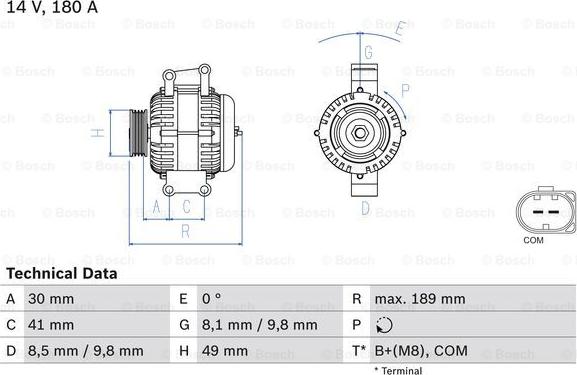 BOSCH 0 986 084 170 - Kintamosios srovės generatorius autoreka.lt