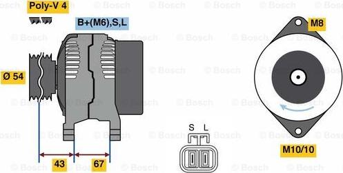 BOSCH 0 986 080 250 - Kintamosios srovės generatorius autoreka.lt