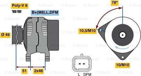 BOSCH 0 986 081 020 - Kintamosios srovės generatorius autoreka.lt