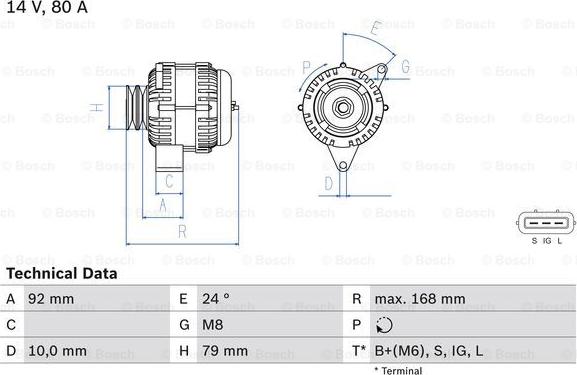 BOSCH 0 986 083 720 - Kintamosios srovės generatorius autoreka.lt