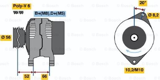 BOSCH 0 986 040 021 - Kintamosios srovės generatorius autoreka.lt