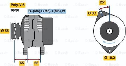 BOSCH 0 986 039 851 - Kintamosios srovės generatorius autoreka.lt