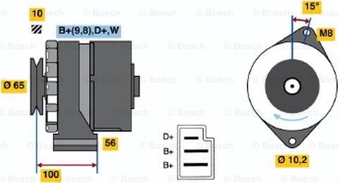 BOSCH 0 986 034 190 - Kintamosios srovės generatorius autoreka.lt