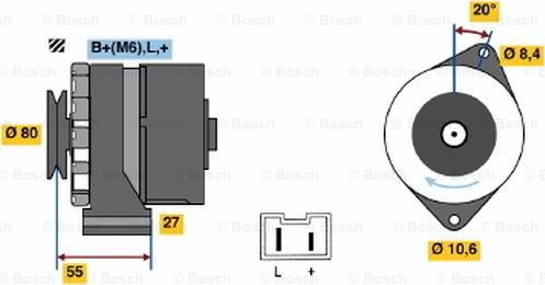 BOSCH 0 986 034 761 - Kintamosios srovės generatorius autoreka.lt