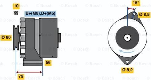 BOSCH 0 986 035 010 - Kintamosios srovės generatorius autoreka.lt