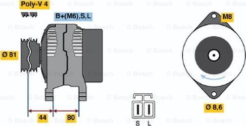 BOSCH 0 986 035 321 - Kintamosios srovės generatorius autoreka.lt