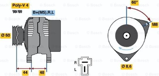 BOSCH 0 986 035 231 - Kintamosios srovės generatorius autoreka.lt