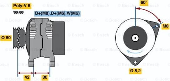 BOSCH 0 986 036 690 - Kintamosios srovės generatorius autoreka.lt