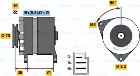 BOSCH 0 986 036 010 - Kintamosios srovės generatorius autoreka.lt