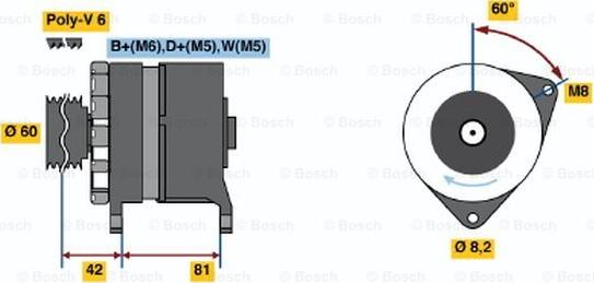 BOSCH 0 986 036 150 - Kintamosios srovės generatorius autoreka.lt