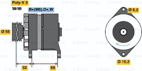 BOSCH 0 986 036 860 - Kintamosios srovės generatorius autoreka.lt