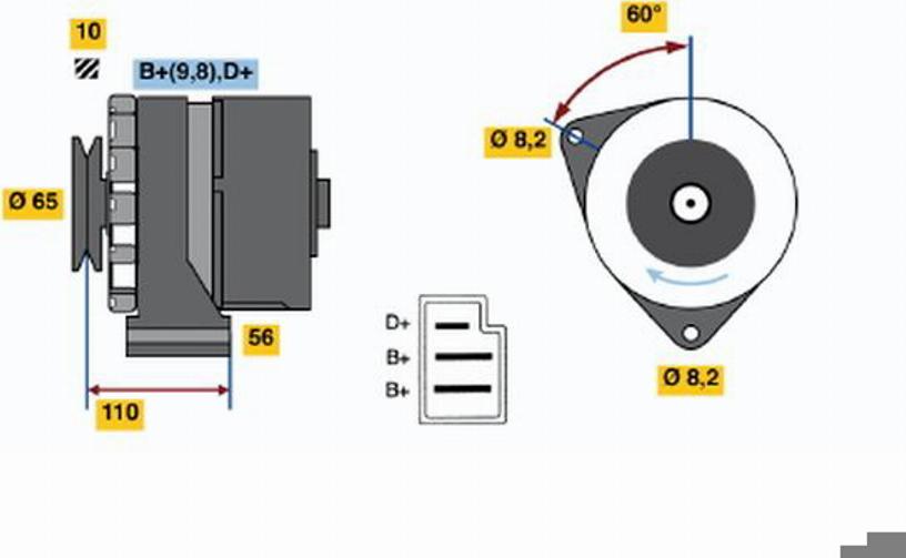 BOSCH 0986030590 - Kintamosios srovės generatorius autoreka.lt