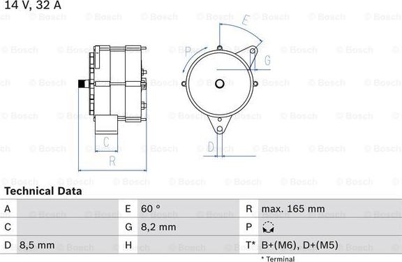 BOSCH 0 986 030 140 - Kintamosios srovės generatorius autoreka.lt