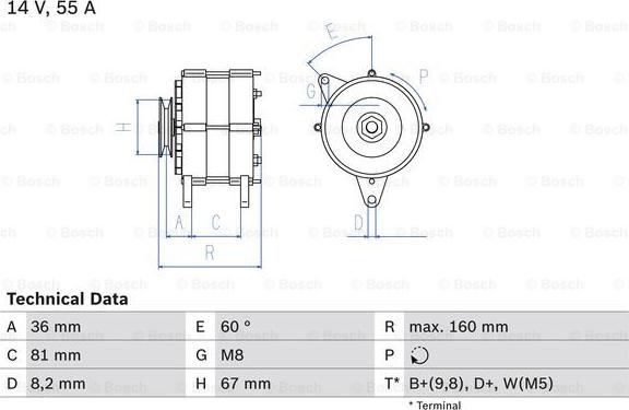 BOSCH 0 986 030 760 - Kintamosios srovės generatorius autoreka.lt