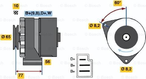 BOSCH 0 986 031 510 - Kintamosios srovės generatorius autoreka.lt