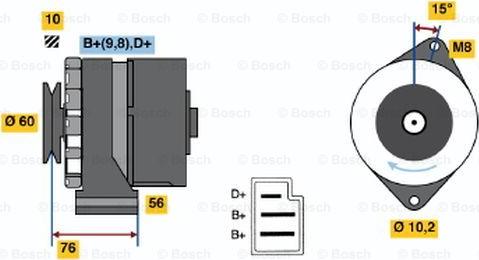 BOSCH 0 986 033 260 - Kintamosios srovės generatorius autoreka.lt