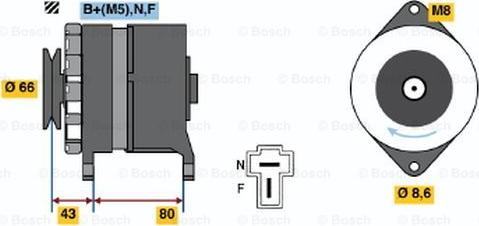 BOSCH 0 986 032 431 - Kintamosios srovės generatorius autoreka.lt