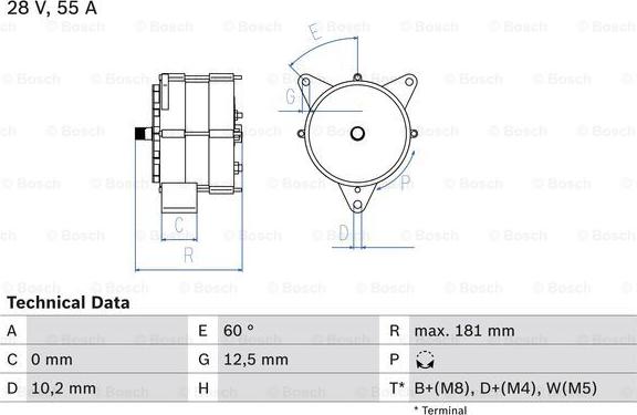 BOSCH 0 986 037 410 - Kintamosios srovės generatorius autoreka.lt