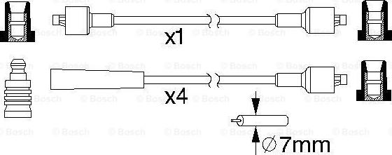 BOSCH 0 986 357 088 - Uždegimo laido komplektas autoreka.lt