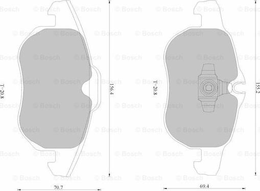 BOSCH 0 986 AB1 702 - Stabdžių trinkelių rinkinys, diskinis stabdys autoreka.lt