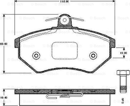 BOSCH 0 986 TB2 505 - Stabdžių trinkelių rinkinys, diskinis stabdys autoreka.lt