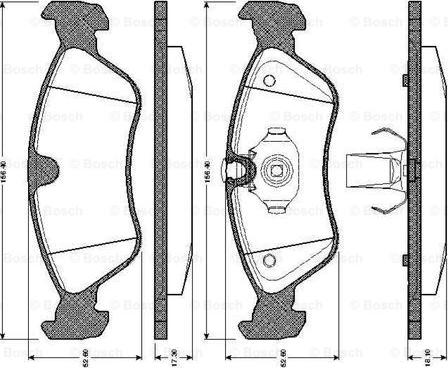 BOSCH 0 986 TB2 612 - Stabdžių trinkelių rinkinys, diskinis stabdys autoreka.lt