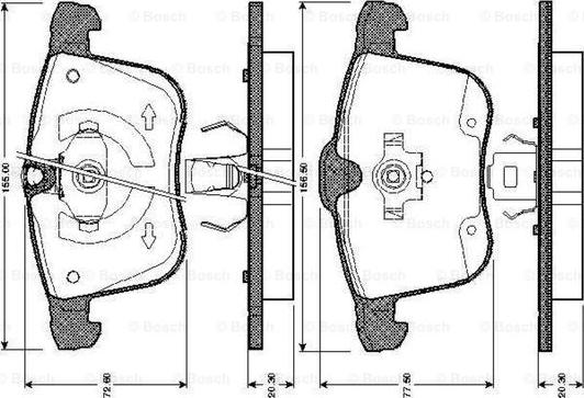 BOSCH 0 986 TB2 867 - Stabdžių trinkelių rinkinys, diskinis stabdys autoreka.lt