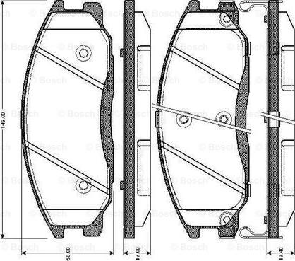 BOSCH 0 986 TB2 815 - Stabdžių trinkelių rinkinys, diskinis stabdys autoreka.lt