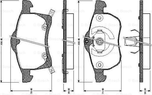 BOSCH 0 986 TB2 335 - Stabdžių trinkelių rinkinys, diskinis stabdys autoreka.lt