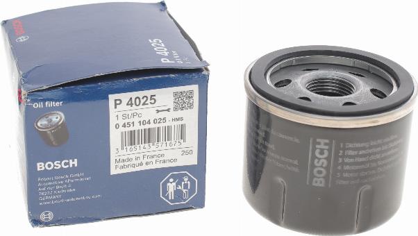 BOSCH 0 451 104 025 - Alyvos filtras autoreka.lt