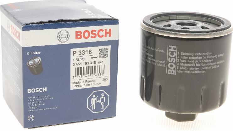 BOSCH 0 451 103 318 - Alyvos filtras autoreka.lt