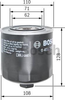 BOSCH 0 451 103 257 - Alyvos filtras autoreka.lt