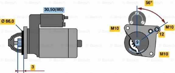 BOSCH 0 001 106 023 - Starteris autoreka.lt