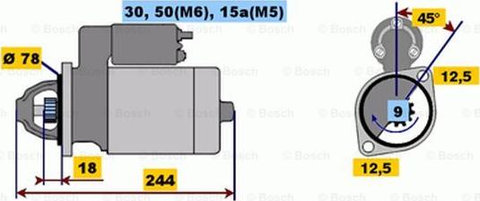 BOSCH 0 001 108 080 - Starteris autoreka.lt