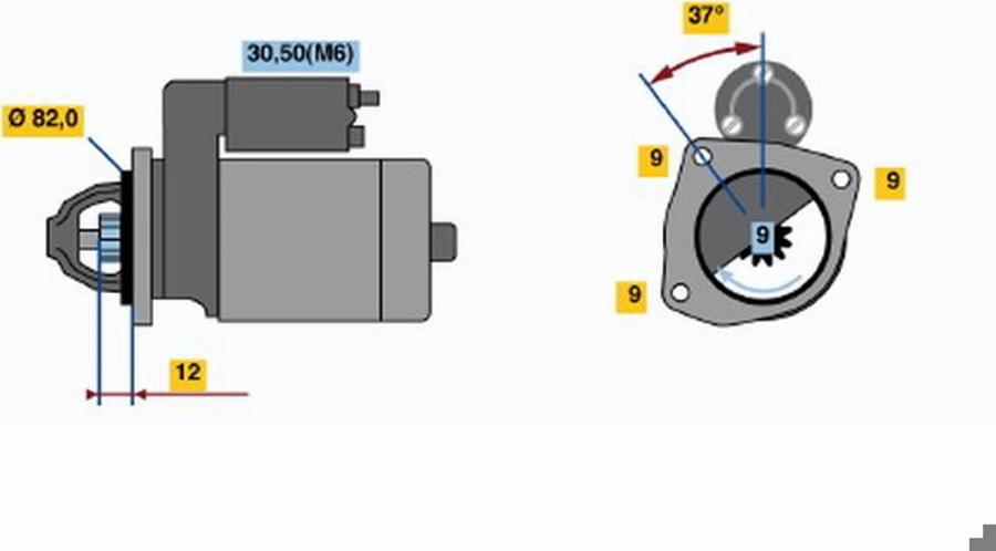 BOSCH 0 001 108 204 - Starteris autoreka.lt