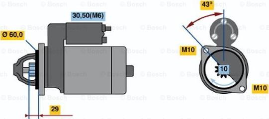 BOSCH 0 001 108 409 - Starteris autoreka.lt