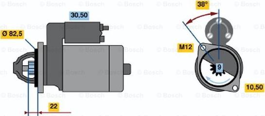 BOSCH 0 001 107 044 - Starteris autoreka.lt