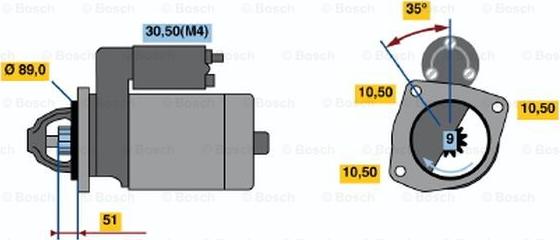 BOSCH 0 001 368 030 - Starteris autoreka.lt