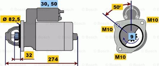 BOSCH 0 001 218 141 - Starteris autoreka.lt