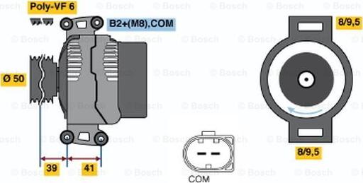 BOSCH 0 124 515 098 - Kintamosios srovės generatorius autoreka.lt