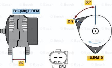 BOSCH 0 124 515 058 - Kintamosios srovės generatorius autoreka.lt