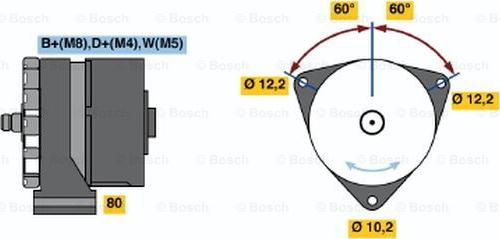 BOSCH 0 120 488 277 - Kintamosios srovės generatorius autoreka.lt