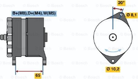 BOSCH 0 120 468 154 - Kintamosios srovės generatorius autoreka.lt