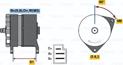 BOSCH 0 120 489 251 - Kintamosios srovės generatorius autoreka.lt